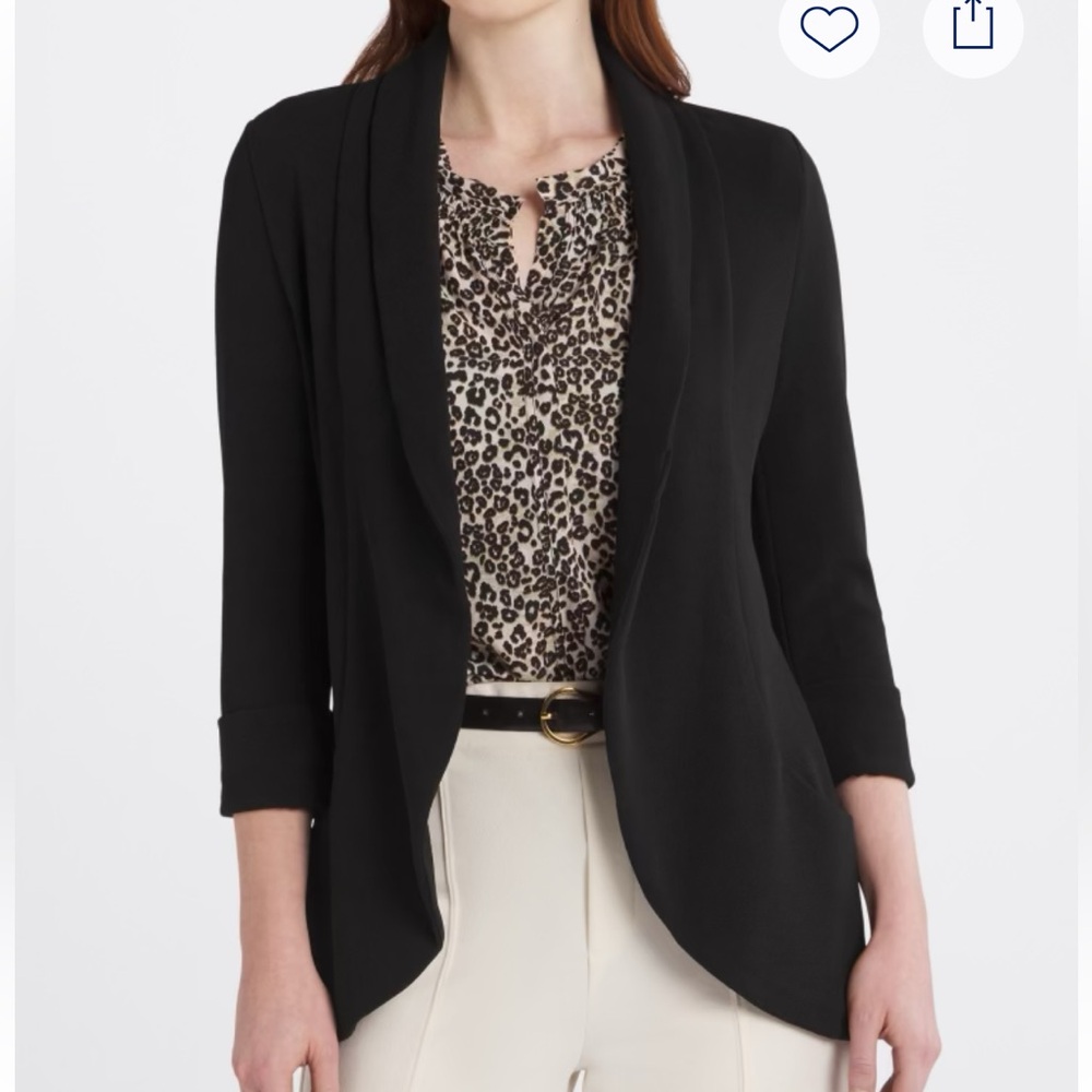 Black Women's knit tunic blazer